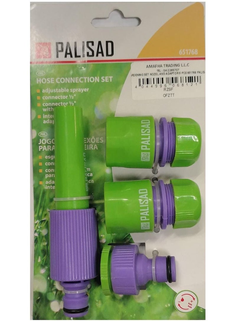PALISAD Hose Connection Set With Adjustable Sprayer