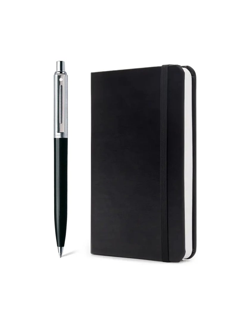 SHEAFFER Sentinal Ballpoint Pen Black Barrel With A5 Size Notebook Gift Set - Image 2