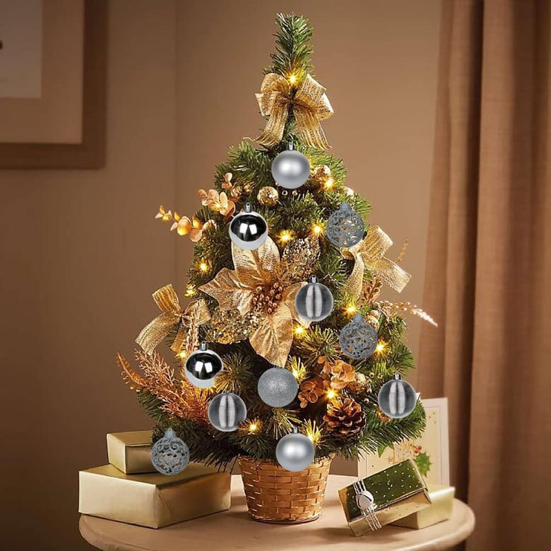 Briful 30PCS 2.36"" Christmas Ball Ornaments Shatterproof Silver Christmas Tree Decorations Xmas Tree Balls Halloween Ornaments D?cor - Image 5