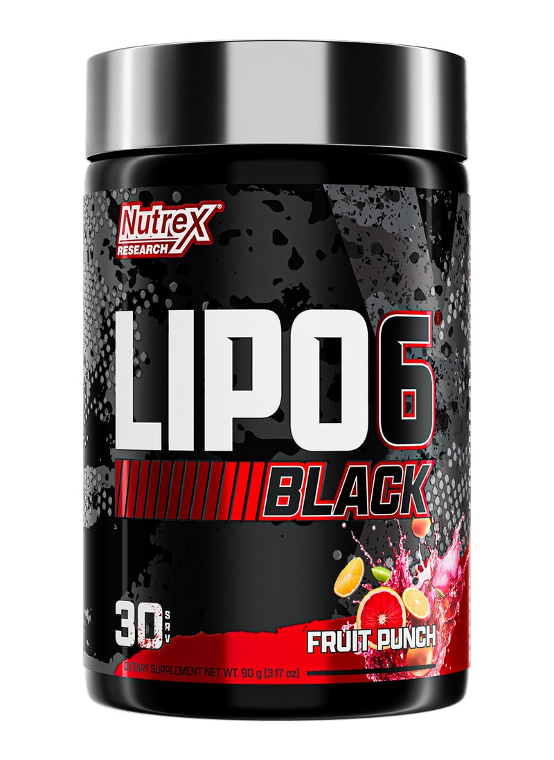 Nutrex Research Lipo6 Black - Fruit Punch (90G) 3.17 Oz 30Ser 