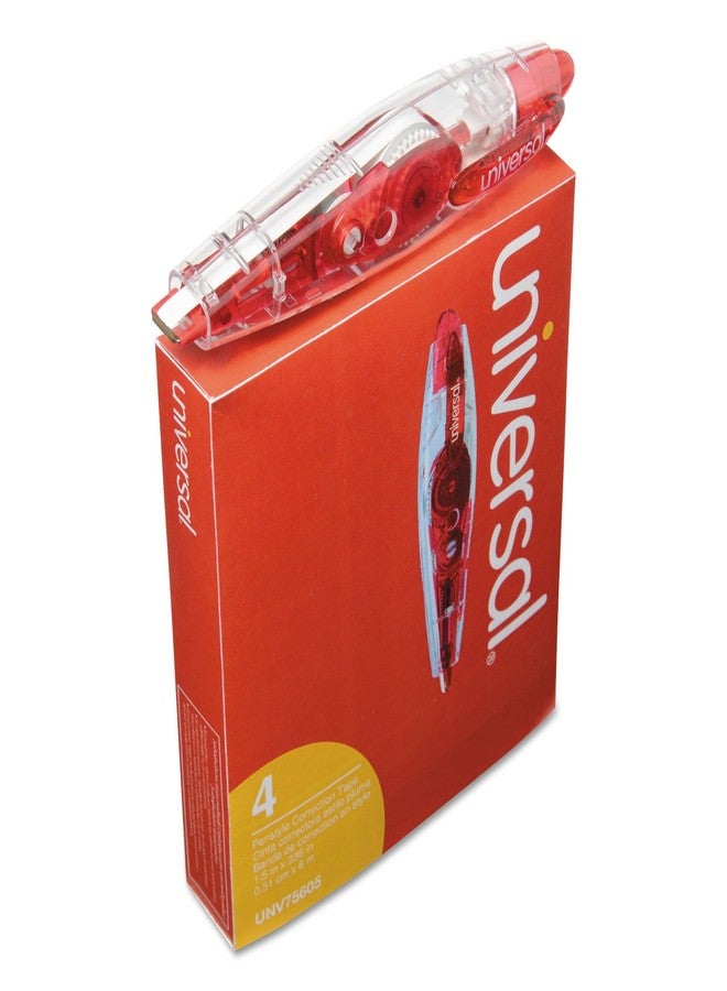 Universal One Universal 75605 Retractable Pen Style Correction Tape, 1/5-Inch x 236-Inch, 4/Pack - Image 2