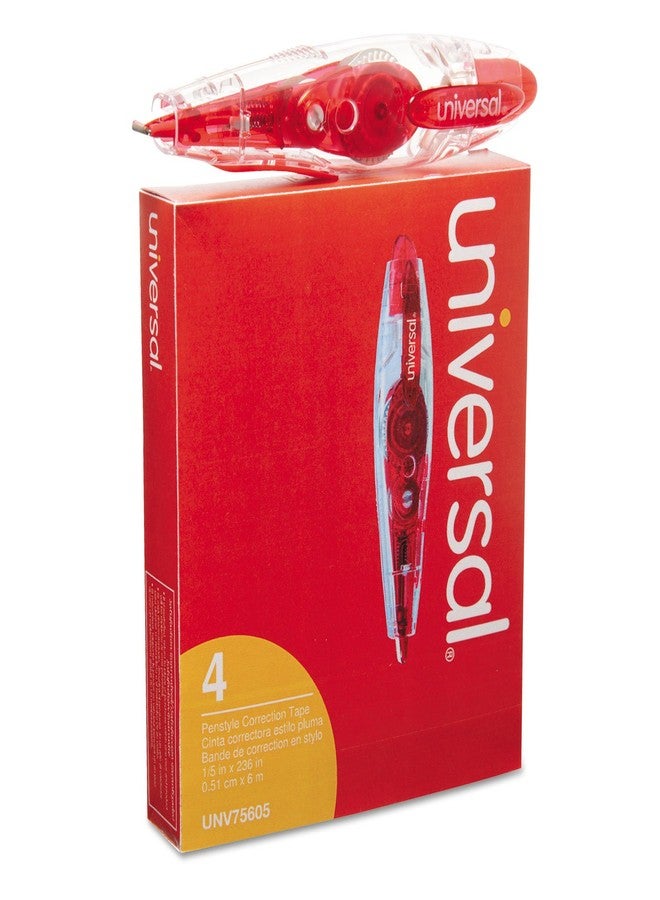 Universal One Universal 75605 Retractable Pen Style Correction Tape, 1/5-Inch x 236-Inch, 4/Pack - Image 3