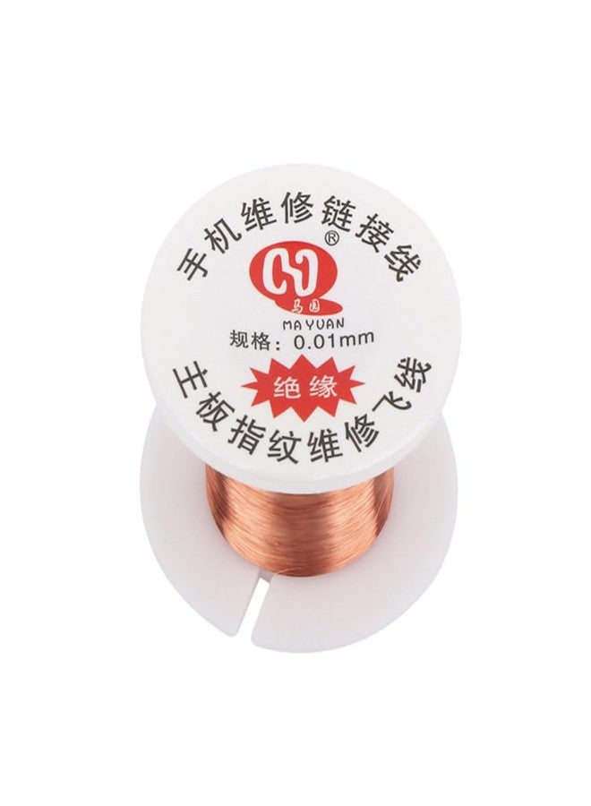 Louishy Ultra Thin Insulation Copper Soldering Wire Compatible with iPhone iPad Motherboard Repair Tools PCB Link Jump Wire (0.01mm) - Image 1