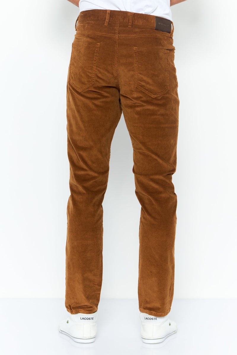 Michael Kors Men Parker Slim Fit Ribbed Corduroy Pants, Brown  - Image 4