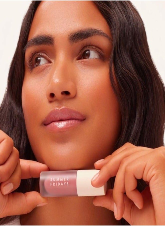 SUMMER FRIDAYS - Summer Fridays Dream Lip Oil - Hydrating Translucent Lip Gloss, Soft Mauve - A nourishing touch of cool mauve, with buildable color 4.5ml - Image 1