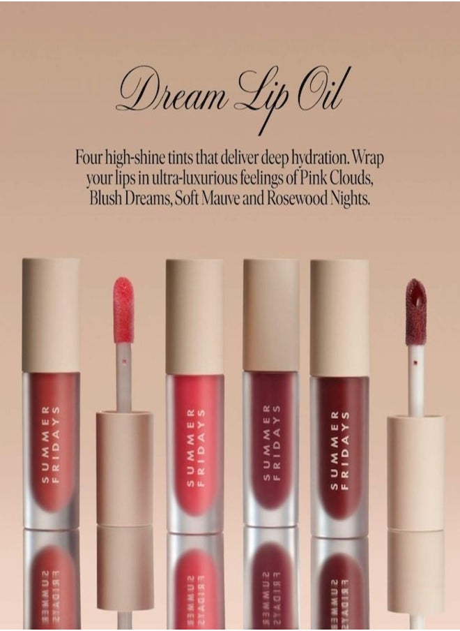 SUMMER FRIDAYS - Summer Fridays Dream Lip Oil - Hydrating Translucent Lip Gloss, Soft Mauve - A nourishing touch of cool mauve, with buildable color 4.5ml - Image 1