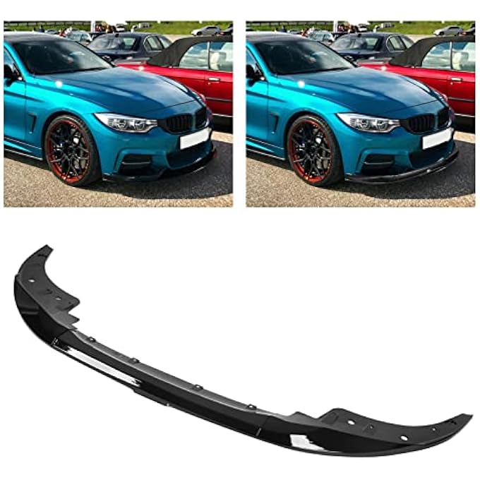 Kufoo Front Bumper Splitter, Wear Resistant Front Bumper Splitter Lip Spoiler Dynamic Design Impact Resistant for Car (Glossy Black), vyp4d2rqt7-11 - Image 2