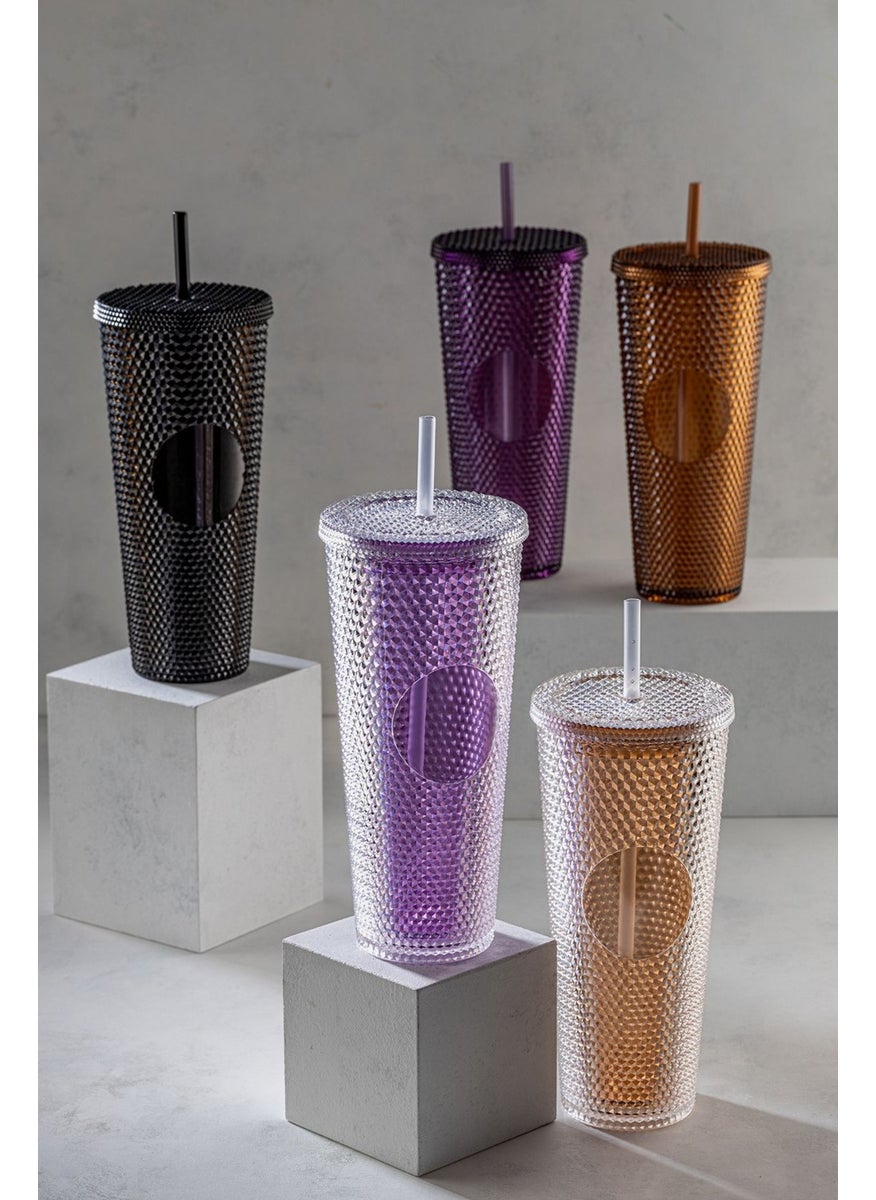 Crystal Pattern Cold Drink Glass with Straw, Travel Cup, Coffee Cup-White Sparkling Purple - pzsku/ZF0431EDB9CA684C16AA1Z/45/_/1728062521/2278cc72-07f7-45d3-9e7f-6e70ed9f9566