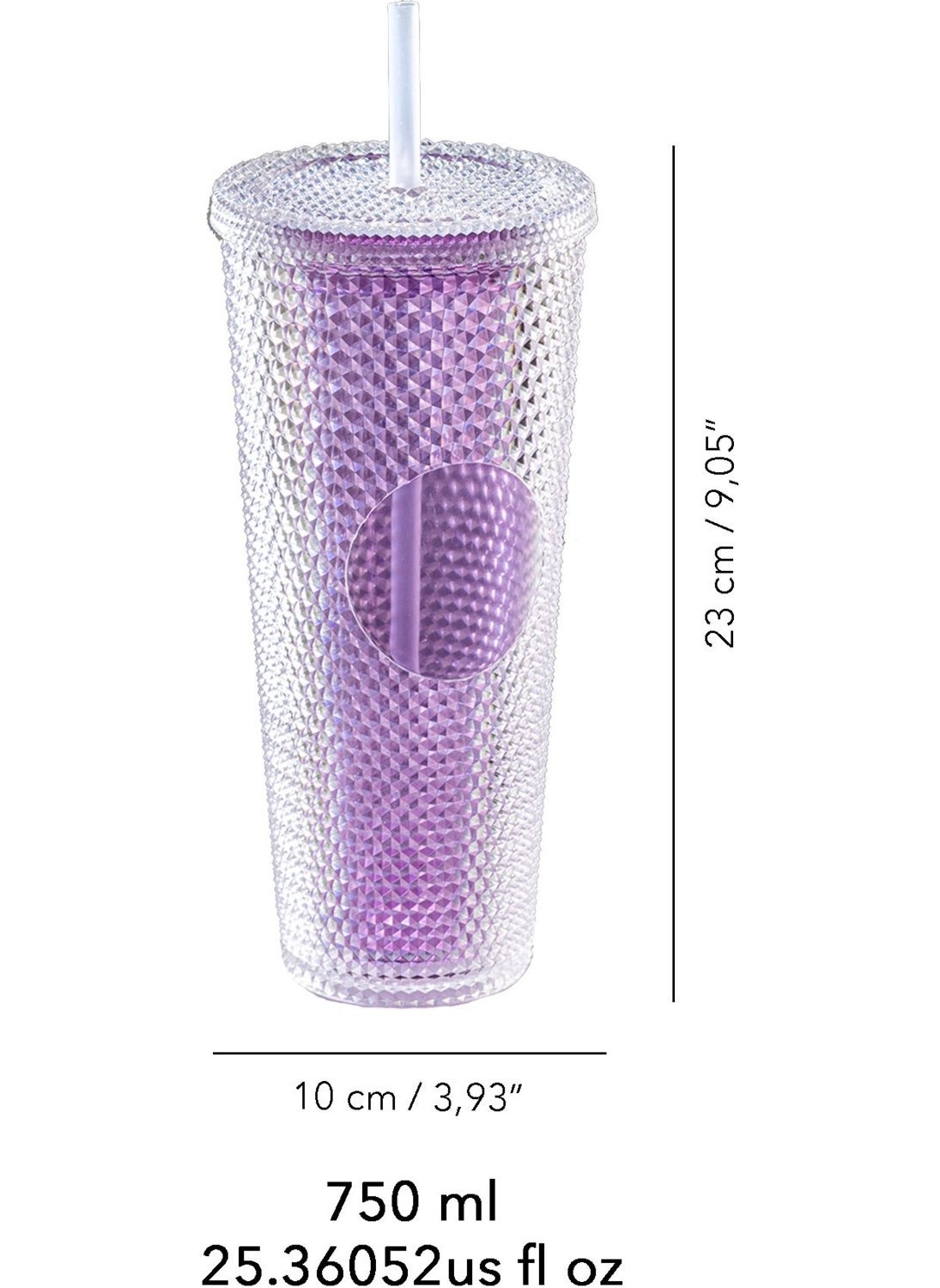 Crystal Pattern Cold Drink Glass with Straw, Travel Cup, Coffee Cup-White Sparkling Purple - pzsku/ZF0431EDB9CA684C16AA1Z/45/_/1728062597/7b27aa5d-6d05-469f-a806-b69a10a7dd24