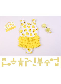 Childrens Swimwear Girls Babys Cute Babys One-piece Korean-style Instagram Style Fashionable Hot Spring Beach Swimsuit White