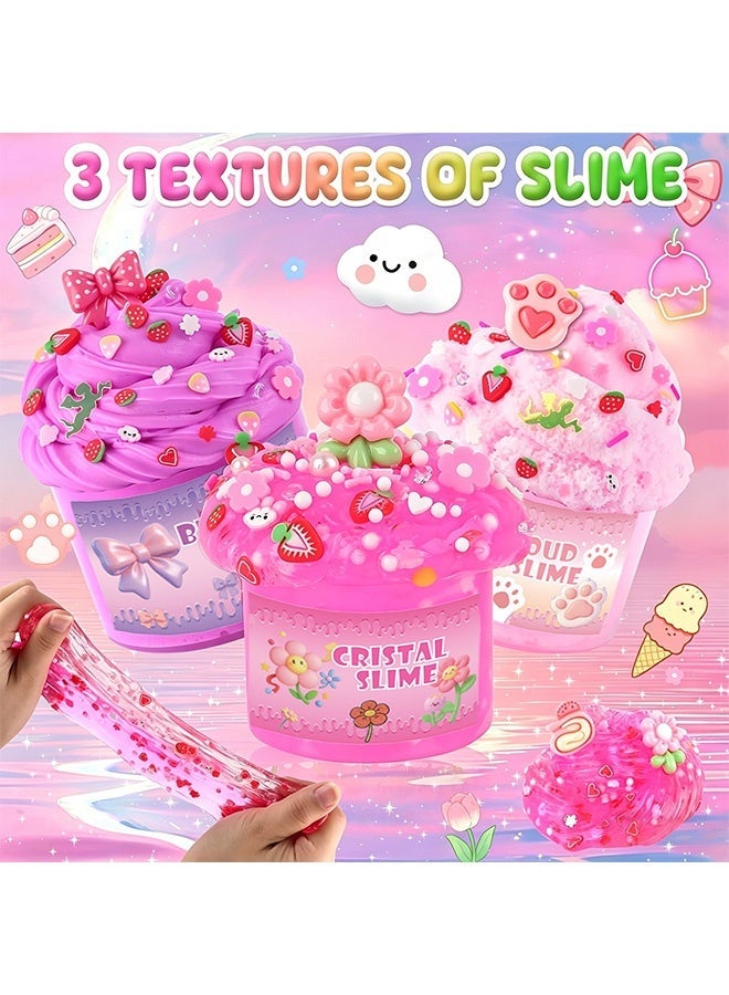 Beauenty 6 Pack Slimes, Pink Slime Kids, Cloud Slime kit for Girls Ages 3-12, Toys for Girls and Boys, for Kids Slime Set Party kit Goodie Bag Stuffers, 3 4 5 6 7 8 9 10 Year Old Girl Birthday Gift Cute Stuff - Image 4