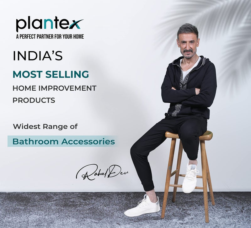 plantex حامل مناديل ذاتي اللصق من بلانتيكس لحوض الغسيل - حامل مناشف/ شماعة مناشف لملحقات الحمام - عبوة من 2 (أسود) - Image 2