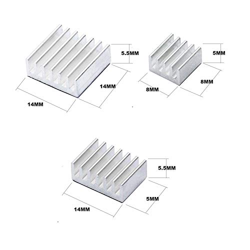 Pastall 40 PCS Raspberry Pi 4 Heatsink Kit with Thermal Conductive Adhesive Tape, Aluminum Heat Sink Cooler and Copper Heatsink for Raspberry Pi B B+ 2/3/4/5 - Image 2