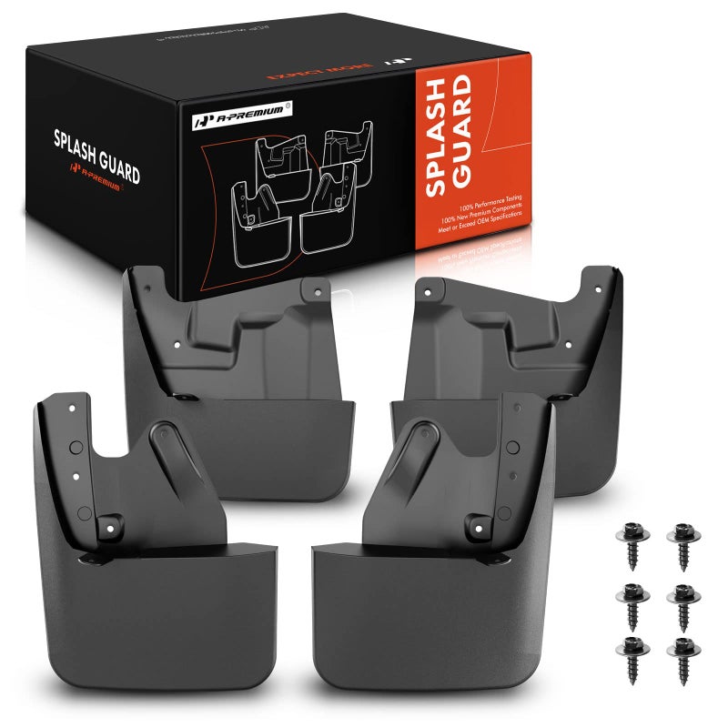 APremium Mud Flaps Compatible with Toyota Tundra 2022 2023 2024 2025 Splash Guards Mudguards with Hardware Accessories Not fits SR Models No Drilling Required Front Rear Set of 4PC