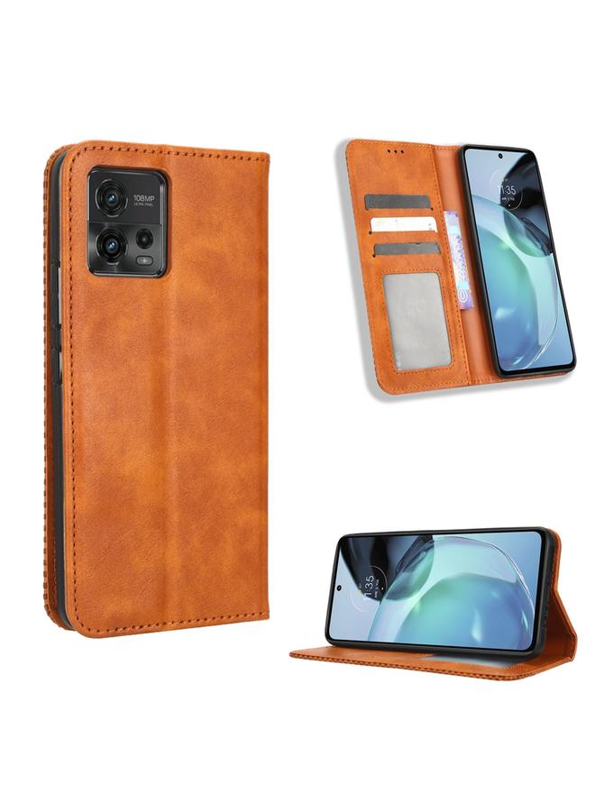 اس-توب جراب لهاتف Motorola Moto G72 4G، جراب هاتف جلدي بمشبك مغناطيسي بتصميم كلاسيكي - Image 1
