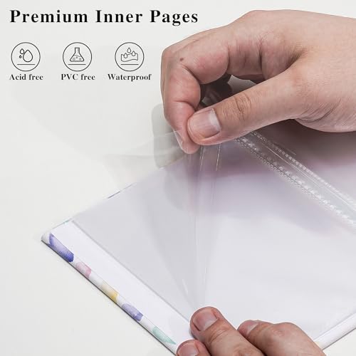 Vienrose Photo Album for 4x6 Small Picture Album Holds 52 Photos PU Leather Cover Photo Book for Vertical Photos Memory Album for Baby Wedding Graduation Travel Colorful Love - Image 3