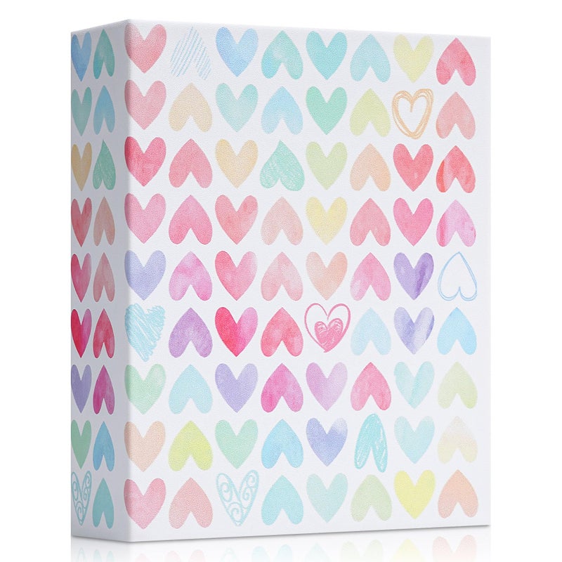 Vienrose Photo Album for 4x6 Small Picture Album Holds 52 Photos PU Leather Cover Photo Book for Vertical Photos Memory Album for Baby Wedding Graduation Travel Colorful Love - Image 2
