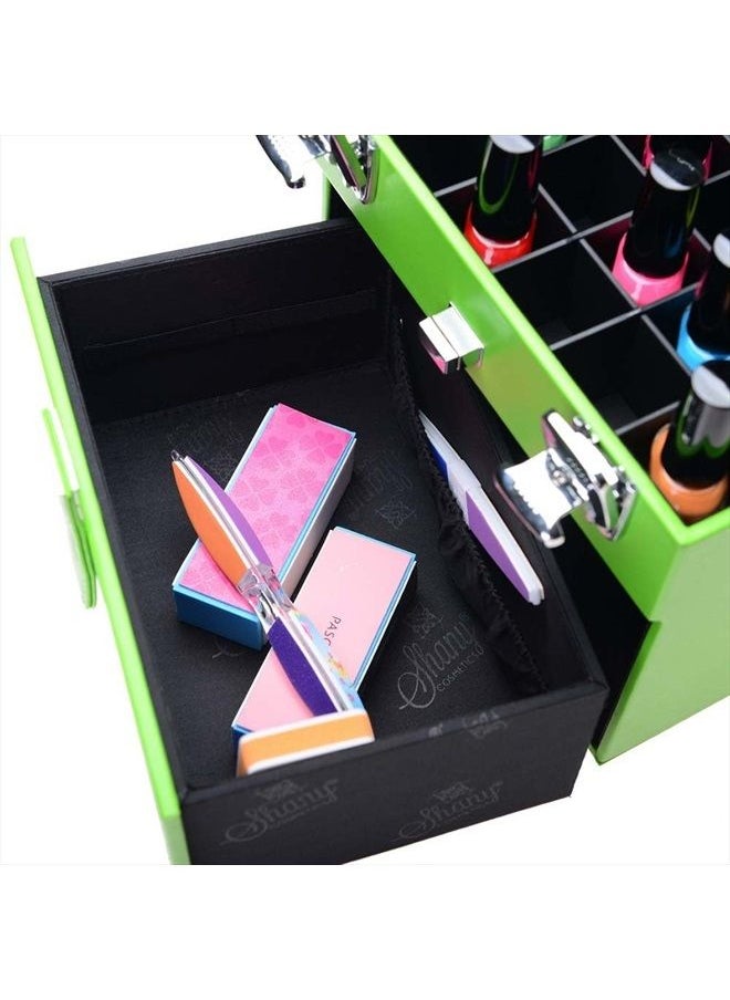 Shany - Color Matters - Nail Accessories Organizer and Makeup Train Case - White Lily - Image 1