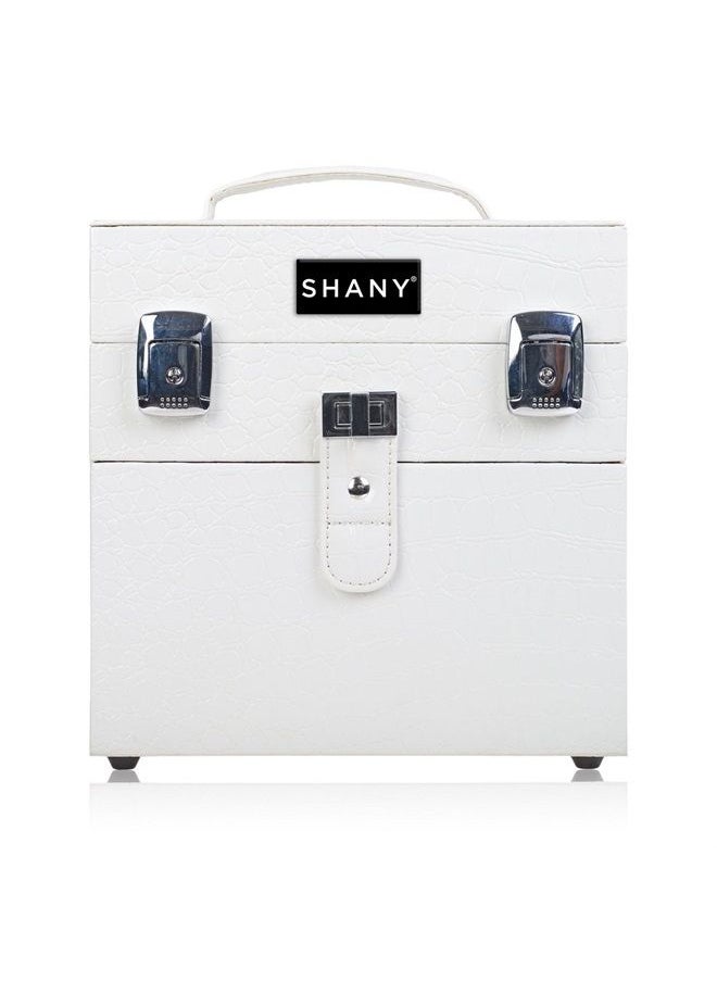 Shany - Color Matters - Nail Accessories Organizer and Makeup Train Case - White Lily - Image 1