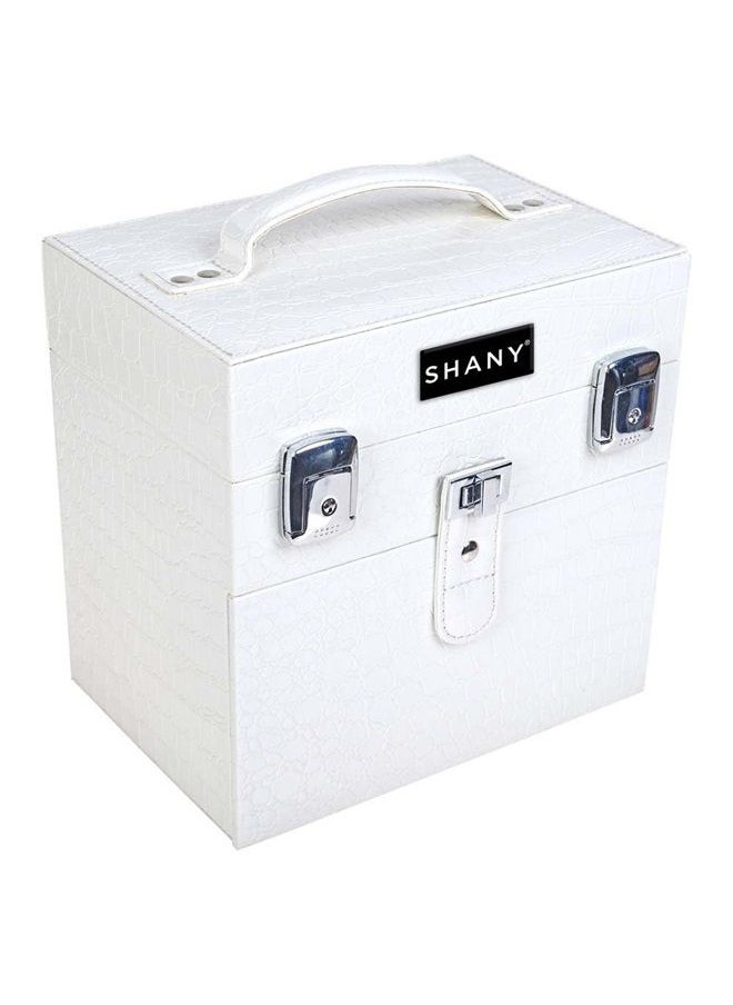 Shany - Color Matters - Nail Accessories Organizer and Makeup Train Case - White Lily - Image 1