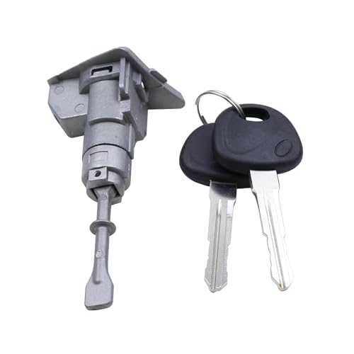 MOTOKU Black Front Left Exterior Door Handle and Door Lock Cylinder wKeys for Hyundai Elantra 2011 2012 2013 2014 2015 2016 Outer Outerside Driver Side - Image 3
