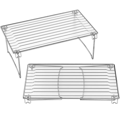 Deco Brothers Stackable Cabinet Shelf Organizer, 2 Pack, Chrome - Image 4