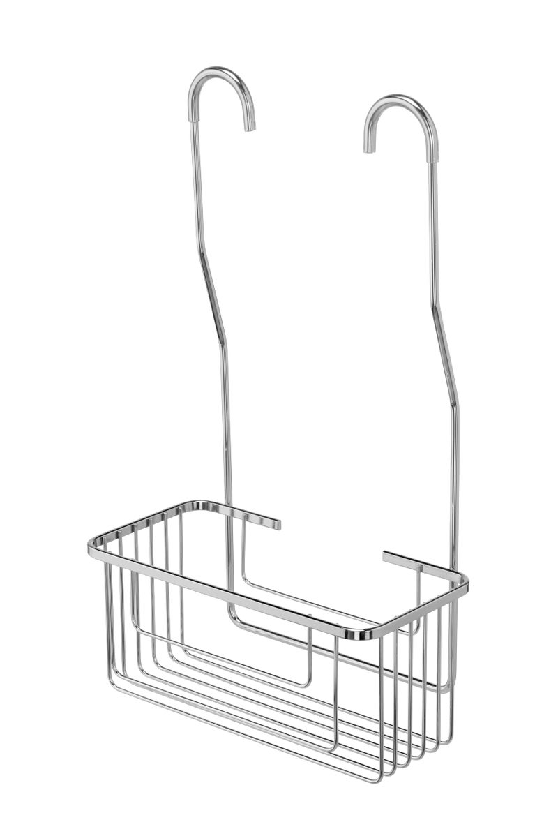 Croydex Shower Caddy Hanging Shower Storage  Hook Over Riser Rail with No Drilling Required Space Saving Bathroom Storage Solution Rust Free  125x25x44cm