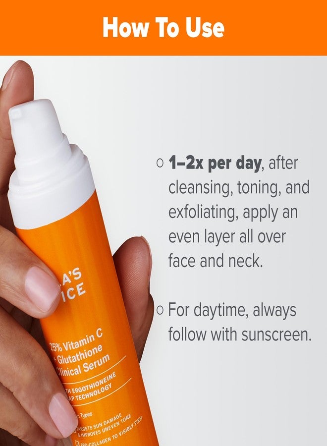 PAULA'S CHOICE Paula’s Choice 25% Vitamin C Serum with Glutathione & Antioxidants, Face Serum Improves Discoloration, Uneven Tone & Firms, All Skin Types, Fragrance-Free, 1oz - Image 2