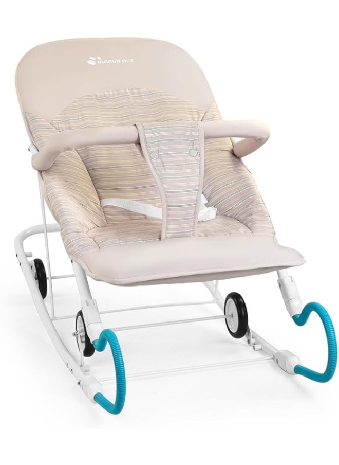 Mamalove Mamalove Adjustable Rocking & Rolling Chair for Toddlers and Preschoolers – Ergonomic Seat with Headrest, Footrest & Dual Spring Safety | Lightweight & Comfortable, (Pink without canopy)  - Image 1
