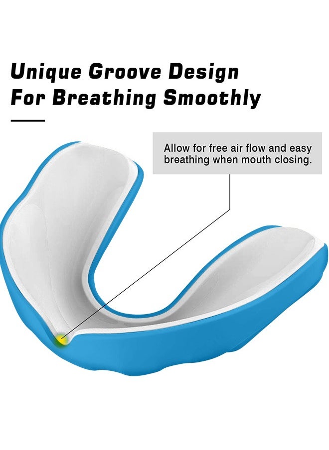 UETEEY 3 Pack EVA Mouthguards with Case, Sport Mouth Guards Mouthguard Gum Guard, Mouthguard Slim Fit for Boxing, Basketball, Hockey, Soccer  - Image 3