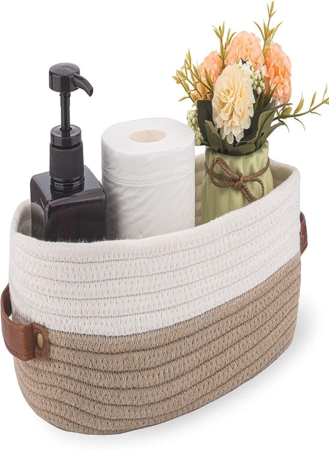 Brishtl Rope Basket, Woven Rope Baskets For Storage, Baskets For Gifts Empty, Small Rope Basket For Organizing, Nursery Rope Basket, Cotton Rope Basket (Design-3, Set Of 1) - Image 4