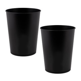 Bath Bliss 5 Liter Small Wastebasket  2 Pack  Round Open Top  Trash Can  Bathroom  Bedroom  Kitchen  Office  Dorm  Disposal Waste Bin  Garbage  Matte Black - pzsku/ZF043BA94DA667806ECC3Z/45/1749492222/f020040f-76ca-4131-9338-c9b13c9afdb5