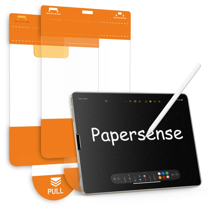 OMOTON PAPERSENSE Paper Screen Protector for iPad Air 4/5th Gen 10.9 Inch,2022 &2020, iPad Pro 11 Inch 2022/21/20/18, Matte Layer Glass Film with Easy Dust-free Installation Tray, Anti-glare, 2 Pack - Image 1