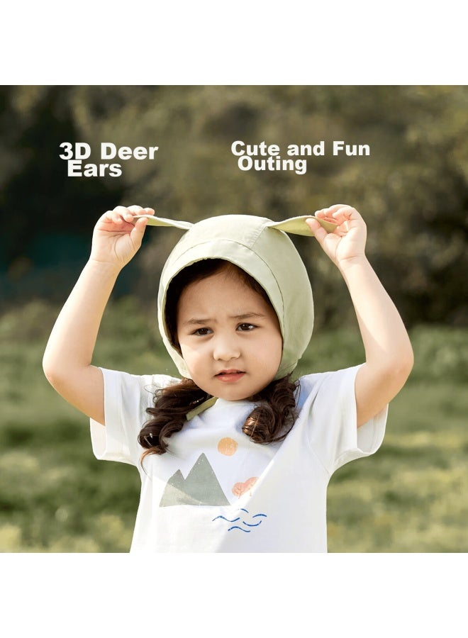 Wismorni Baby Hat, Summer Infant Sun Protection Cap, Outdoor Sunshade Hat, Three-dimensional Windproof Ear-covering Hood, Full-face Cap - Image 3