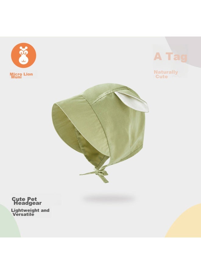 Wismorni Baby Hat, Summer Infant Sun Protection Cap, Outdoor Sunshade Hat, Three-dimensional Windproof Ear-covering Hood, Full-face Cap - Image 1