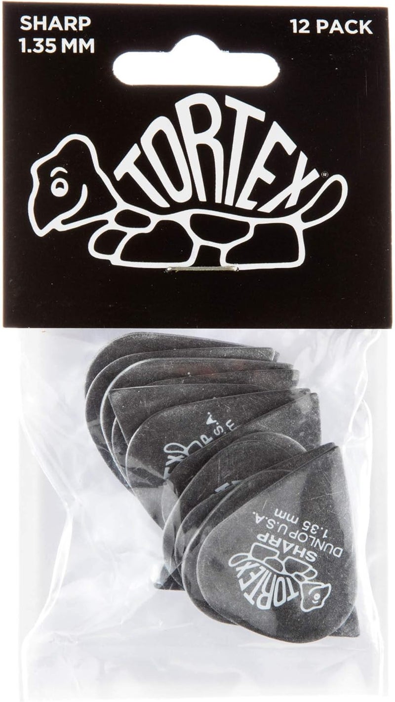 DUNLOP Jim Dunlop Tortex Sharp Guitar Picks - 1.35mm, 12 Pack - Image 4