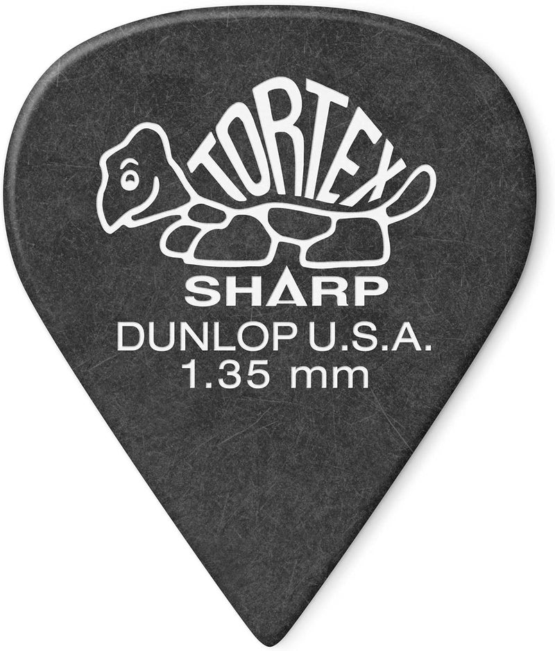 DUNLOP Jim Dunlop Tortex Sharp Guitar Picks - 1.35mm, 12 Pack - Image 1