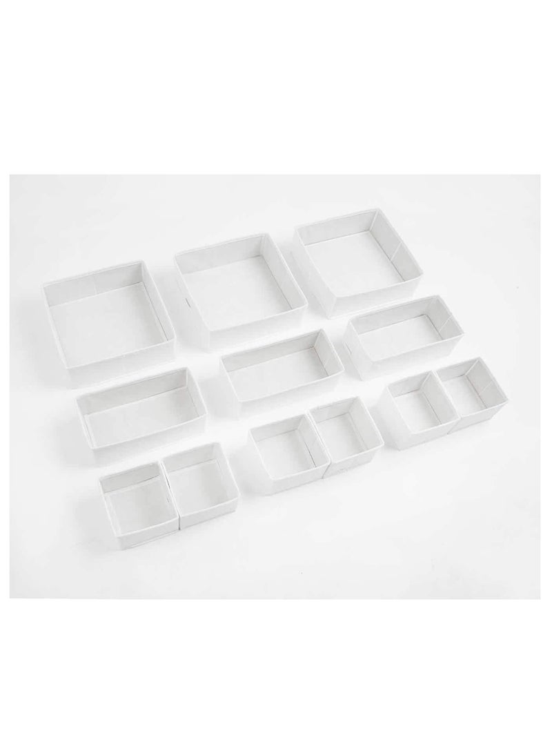 DUNISO 12pcs White Drawer Organiser Divider Drawer Dividers Clothes Storage Bedroom Drawers Wardrobe Organiser Storage Organizer Drawer Organiser Divider Clothing And Wardrobe Storage Solutions - Image 4