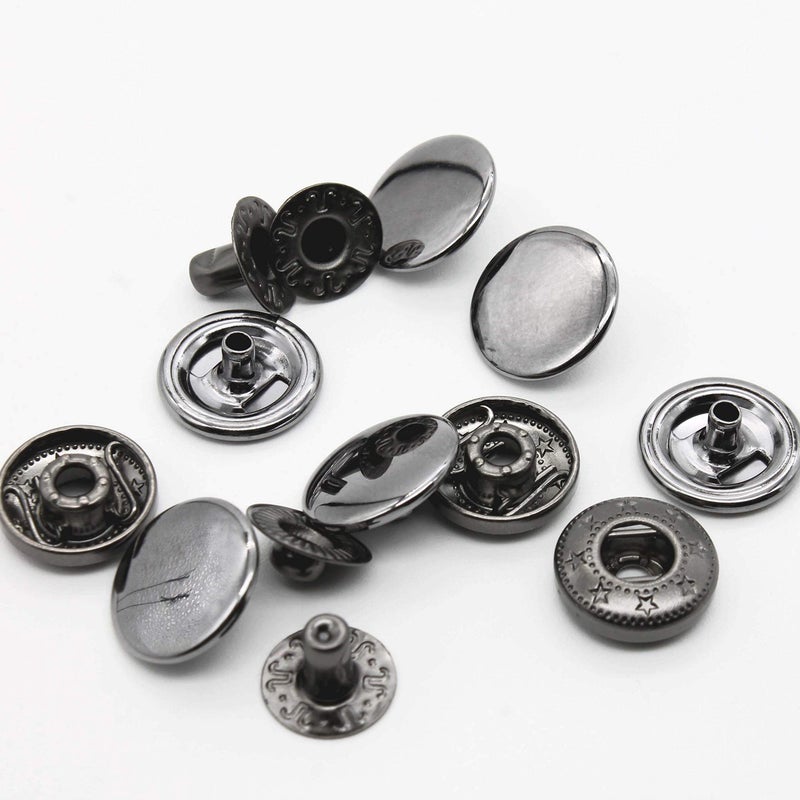 Raydodo 12 Set Leather Snap Fasteners Kit, 15mm Metal Snap Buttons Kit Press Studs with 4 Install Tools, Rivets and Snaps for Clothing, Jeans, Jackets, Bracelets, Bags (Silver) - Image 5