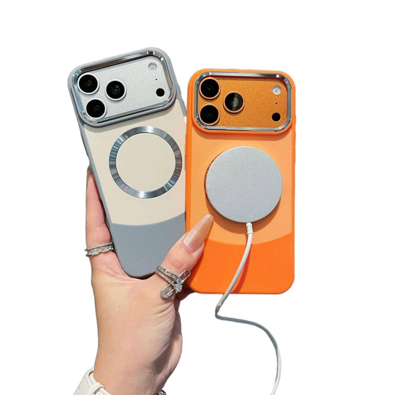 غطاء MagSafe | مغناطيسي قوي | ملمس جلد | أخضر | لـ iPhone 16 / 16 Plus / 16 Pro / 16 Pro Max - Image 4
