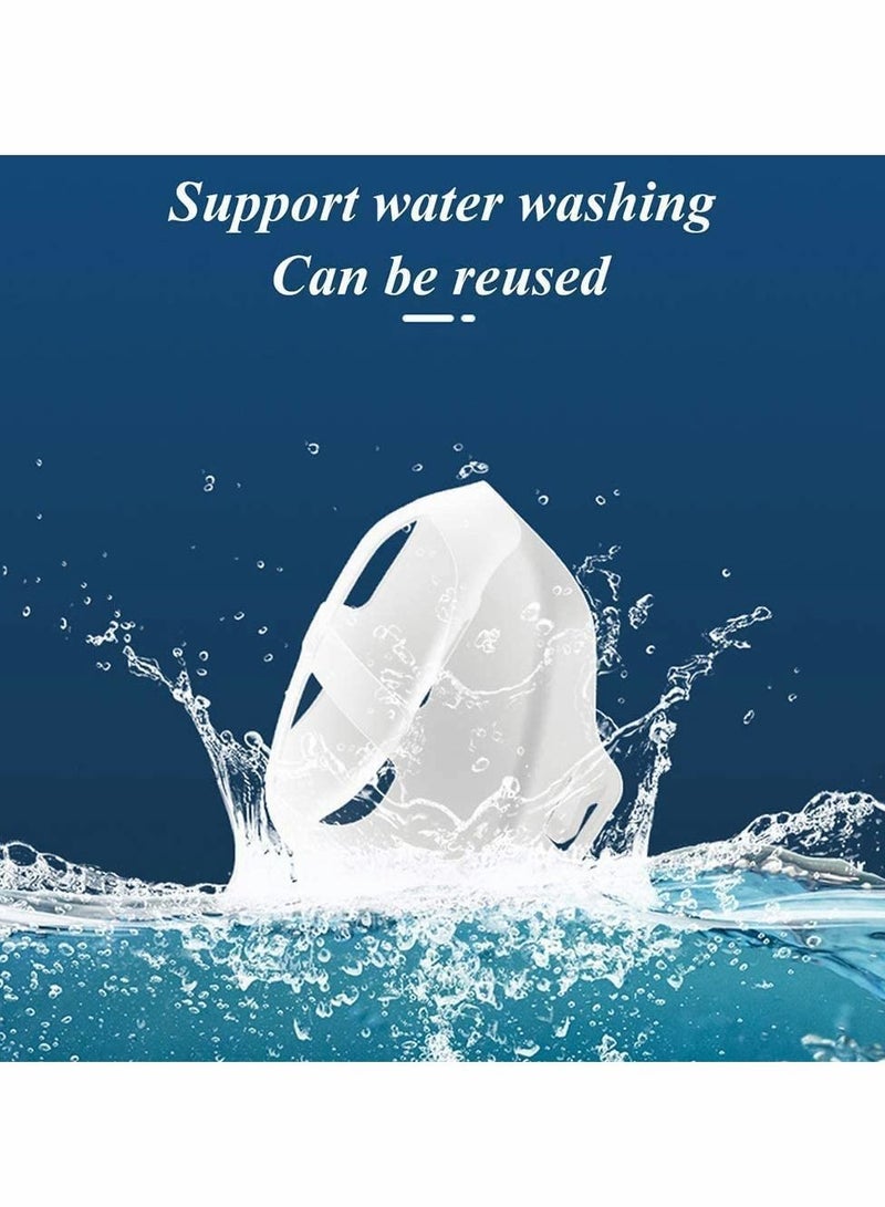 Generic 6 PCS 3D Bracket for Mask Wearing Silicone Inner Support Frame Keep Fabric off Mouth to Create More Breathing Space Reusable Washable White - Image 3