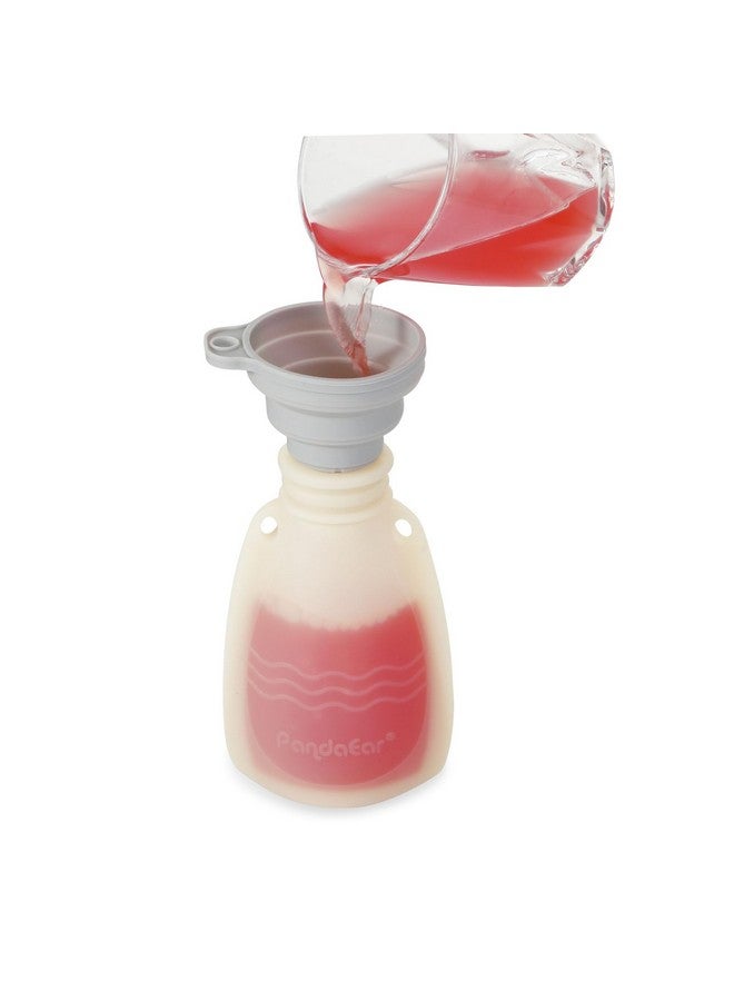 PandaEar Reusable Silicone Baby Food Pouches, 7 Pack Squeeze Pouches for Toddler Kids, BPA-Free Silicone Refillable Baby Food Storage, 5.5 oz /150 ml - Image 3