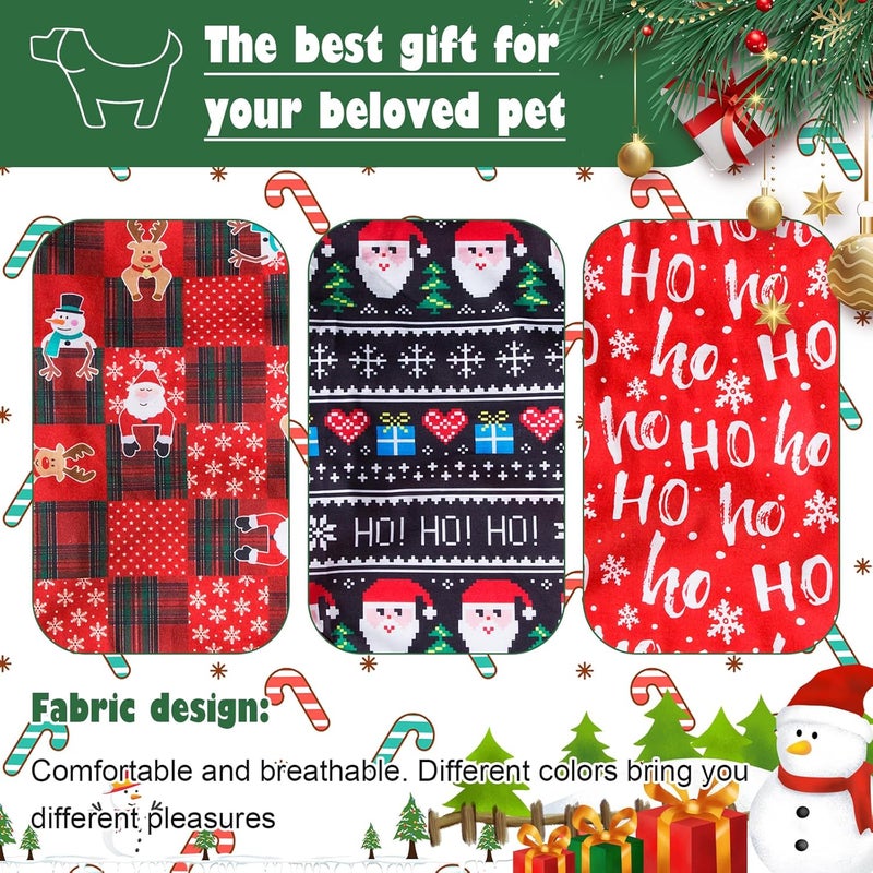 KATOLK 6 Pieces Christmas Dog Clothes for Small Dogs, Soft and Breathable Pet Shirt, Winter Puppy Kitten Vest Printed Dog Shirts, Christmas Snowman Santa Claus Reindeer T-Shirts for Pet Dogs Cats - Image 5