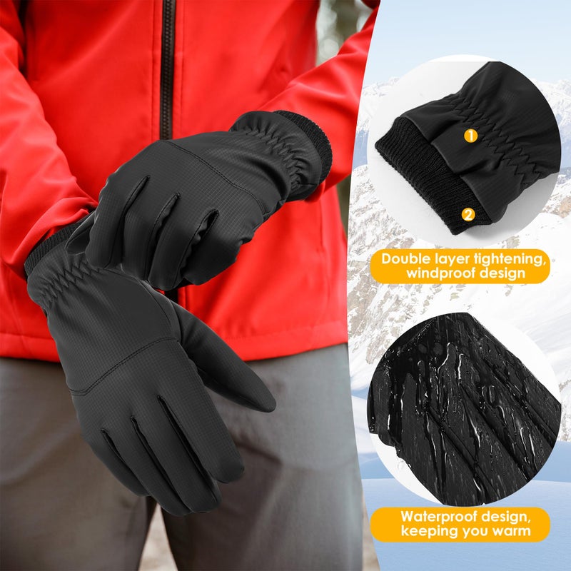 Gopaice Winter Skiing Gloves for Men & Women, Waterproof Thermalï¼ŒTouchscreen Lightweight with Non-Slip Grip for Cycling Running in Cold Weather - Image 4
