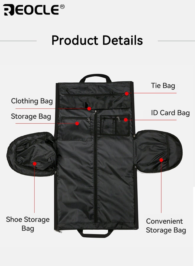 REOCLE Gym Bag Sports Duffle Bag with Shoes Compartment & Wet Pocket 52×32×28cm Durable Travel Duffel Bag Holdall Tote Carry on Luggage Overnight Bag for Men and Women - Image 4