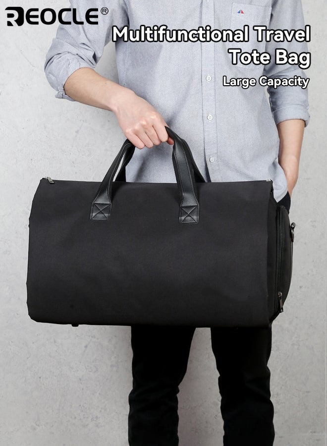 REOCLE Gym Bag Sports Duffle Bag with Shoes Compartment & Wet Pocket 52×32×28cm Durable Travel Duffel Bag Holdall Tote Carry on Luggage Overnight Bag for Men and Women - Image 1