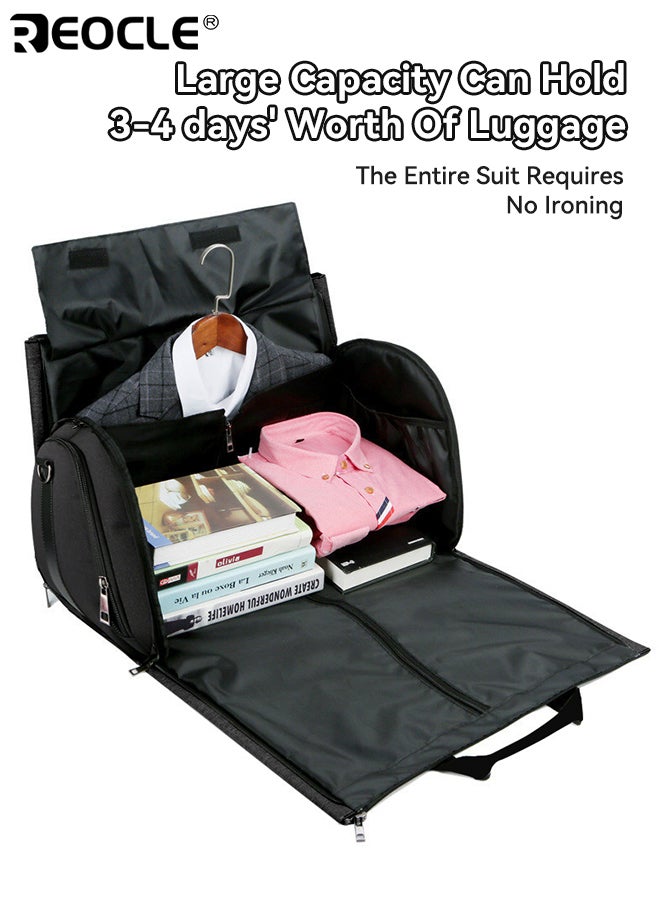 REOCLE Gym Bag Sports Duffle Bag with Shoes Compartment & Wet Pocket 52×32×28cm Durable Travel Duffel Bag Holdall Tote Carry on Luggage Overnight Bag for Men and Women - Image 2