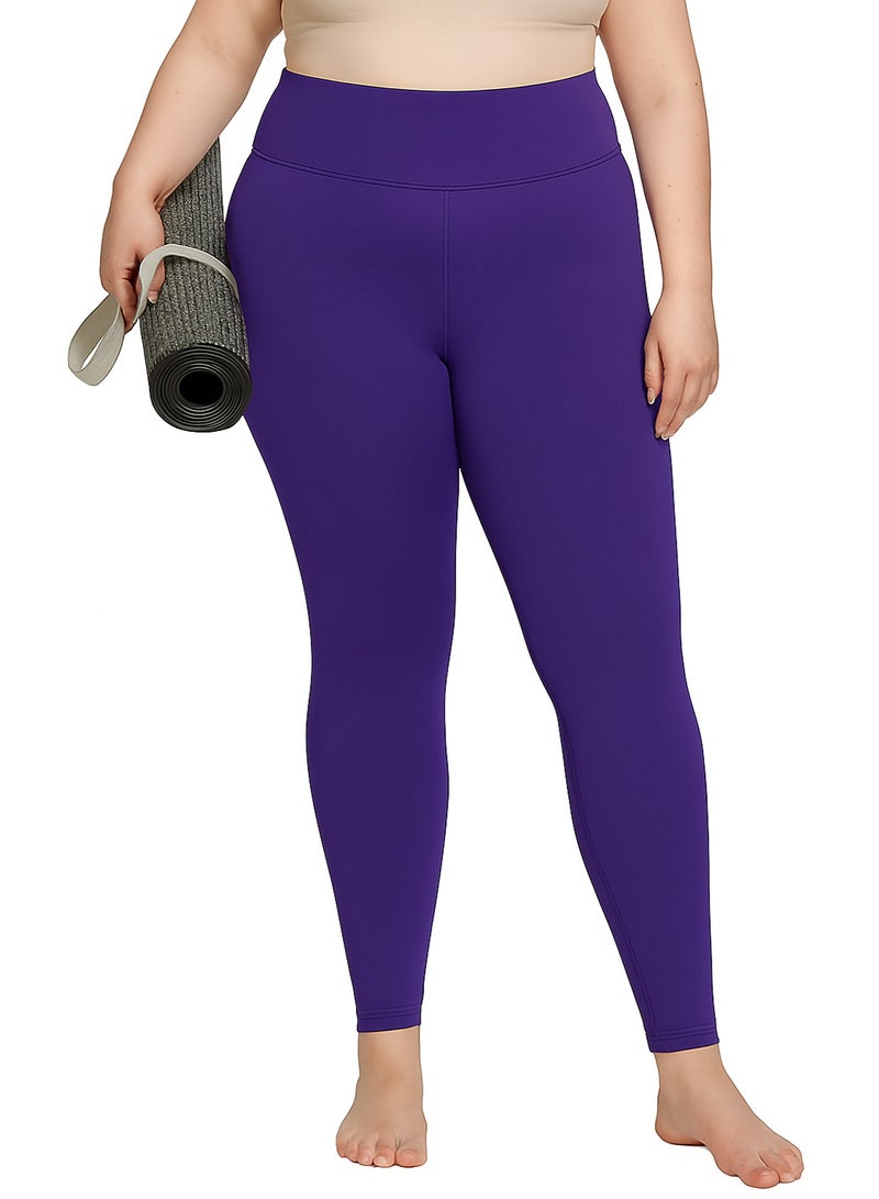 Women's High Waist Winter Thermal Yoga Leggings 4XL, Stretch Lycra Athletic Workout Pants, Warm Full Length Fitness Tights, Tummy Control Sports Leggings, Soft Breathable Exercise Running Gym Activewear for Women - Image 1
