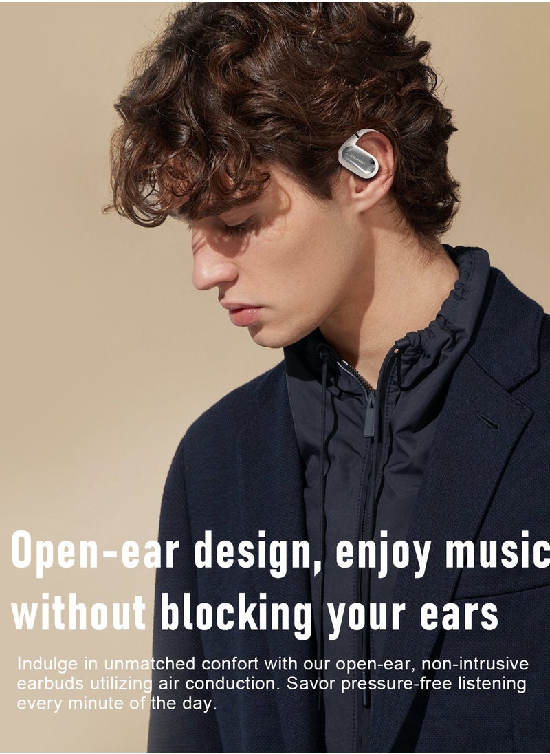 ZIPFORCE - ZIPFORCE True Wireless Earbuds, Open Ear Bluetooth 5.4 Headphones 4-Mics ENC Clear Call, OWS Bluetooth Earbuds Touch Control, IPX6 Waterproof TWS, Light-Weight Earphones - Image 1