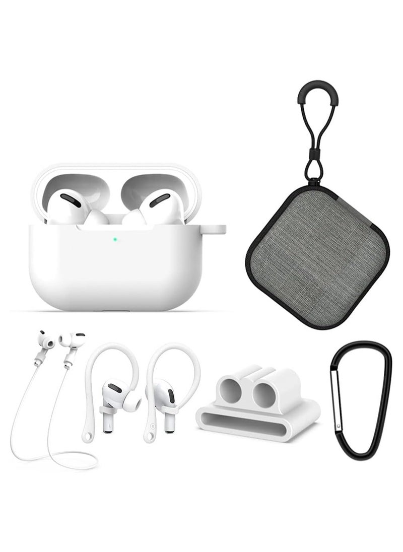Silicone Protective Case for AirPods Pro 2, 8 in 1 Accessory Kit Airpod Keychain, Cleaning Brush, Strap, Accessory Box  - Image 1